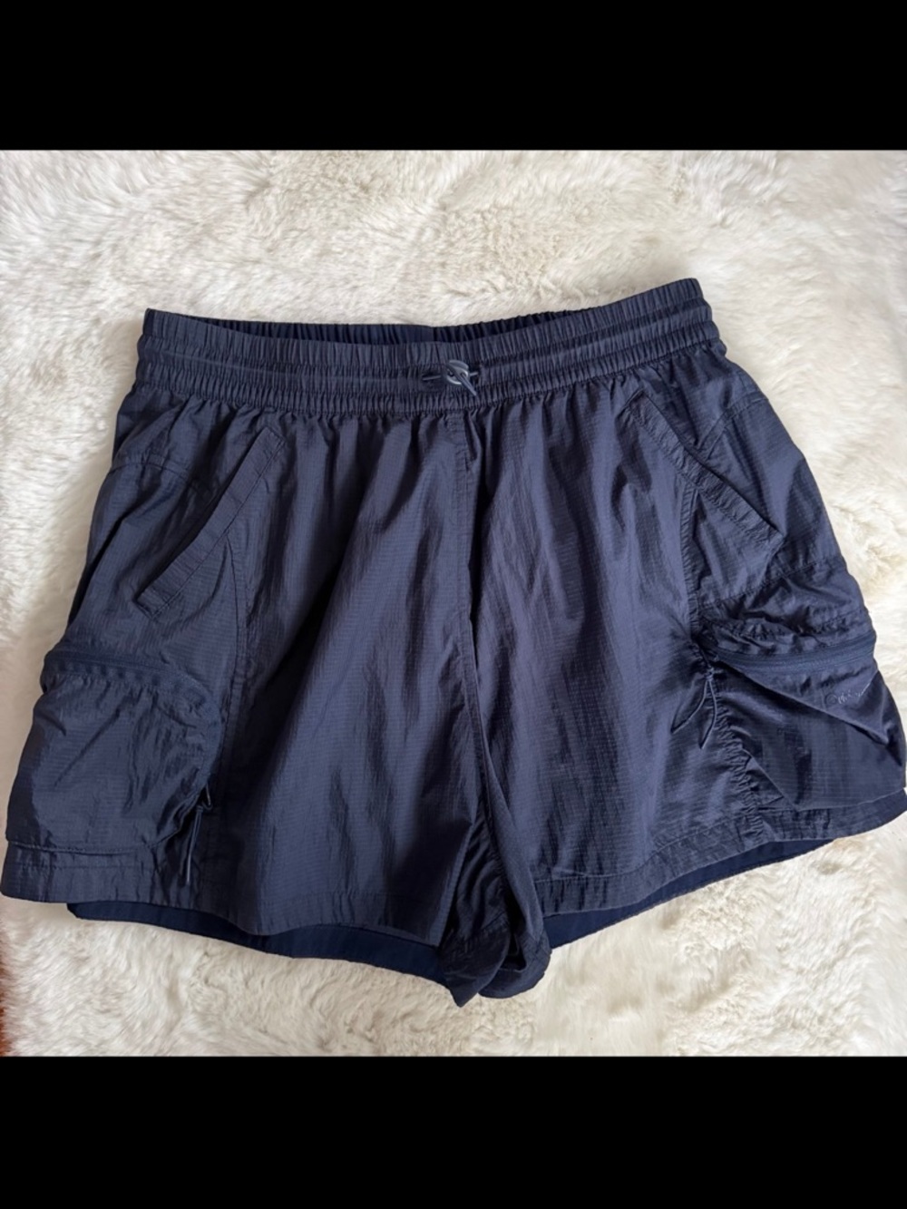 Outdoor Voices Windbreaker Shorts Betta Blue Navy Medium - Picture 3 of 7